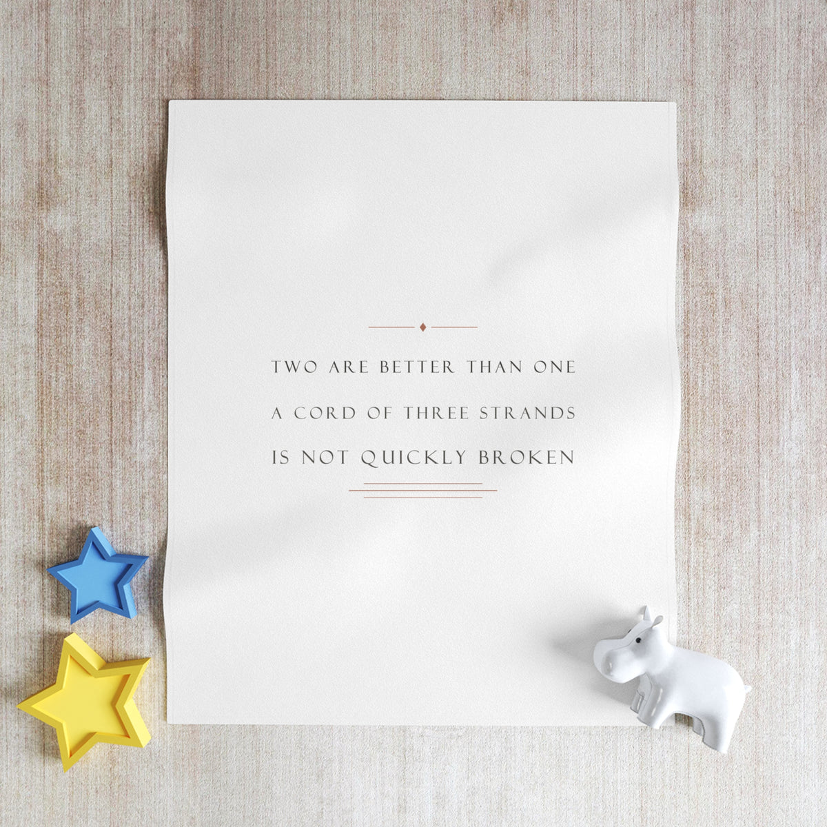 A Cord of Three Strands Bible Verse Wedding Woven Throw Blanket