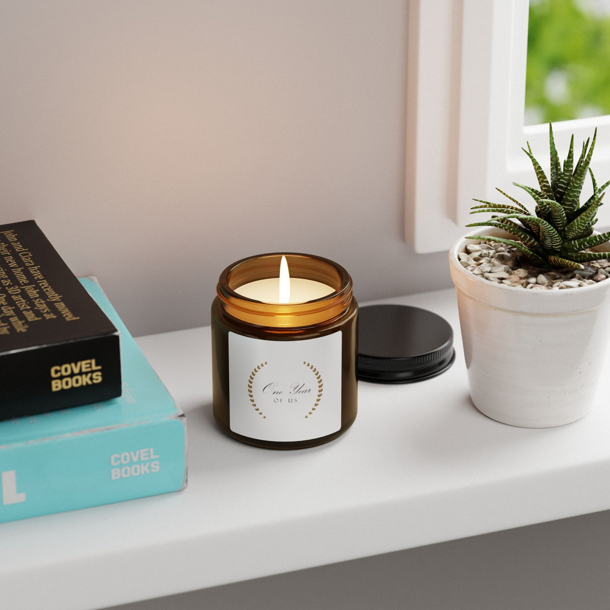 One Year Of Us Soy Candle, First Anniversary Keepsake Jar