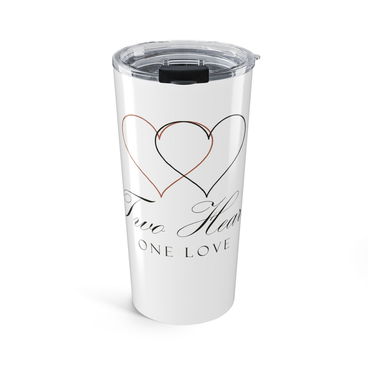 Two Hearts One Love 20oz Insulated Tumbler Wedding Gift