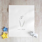 Olive Branch Crest Woven Throw Blanket Wedding Gift