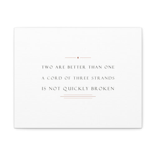 A Cord of Three Strands Bible Verse Wedding Stretched Canvas