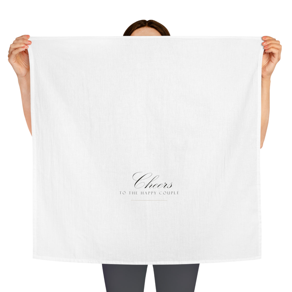 Cheers To The Happy Couple Cotton Tea Towel Wedding Gift