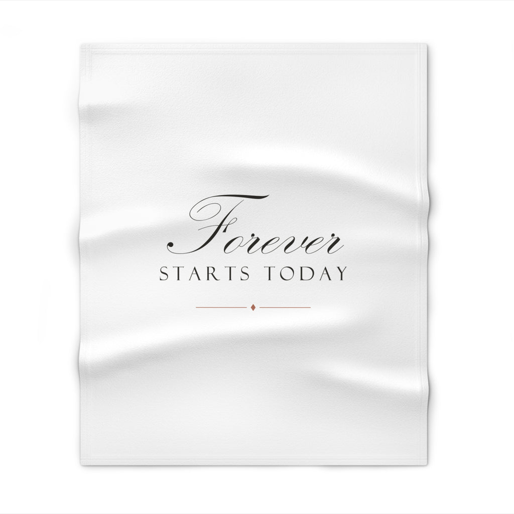 Forever Starts Today Woven Throw Blanket Wedding Gift