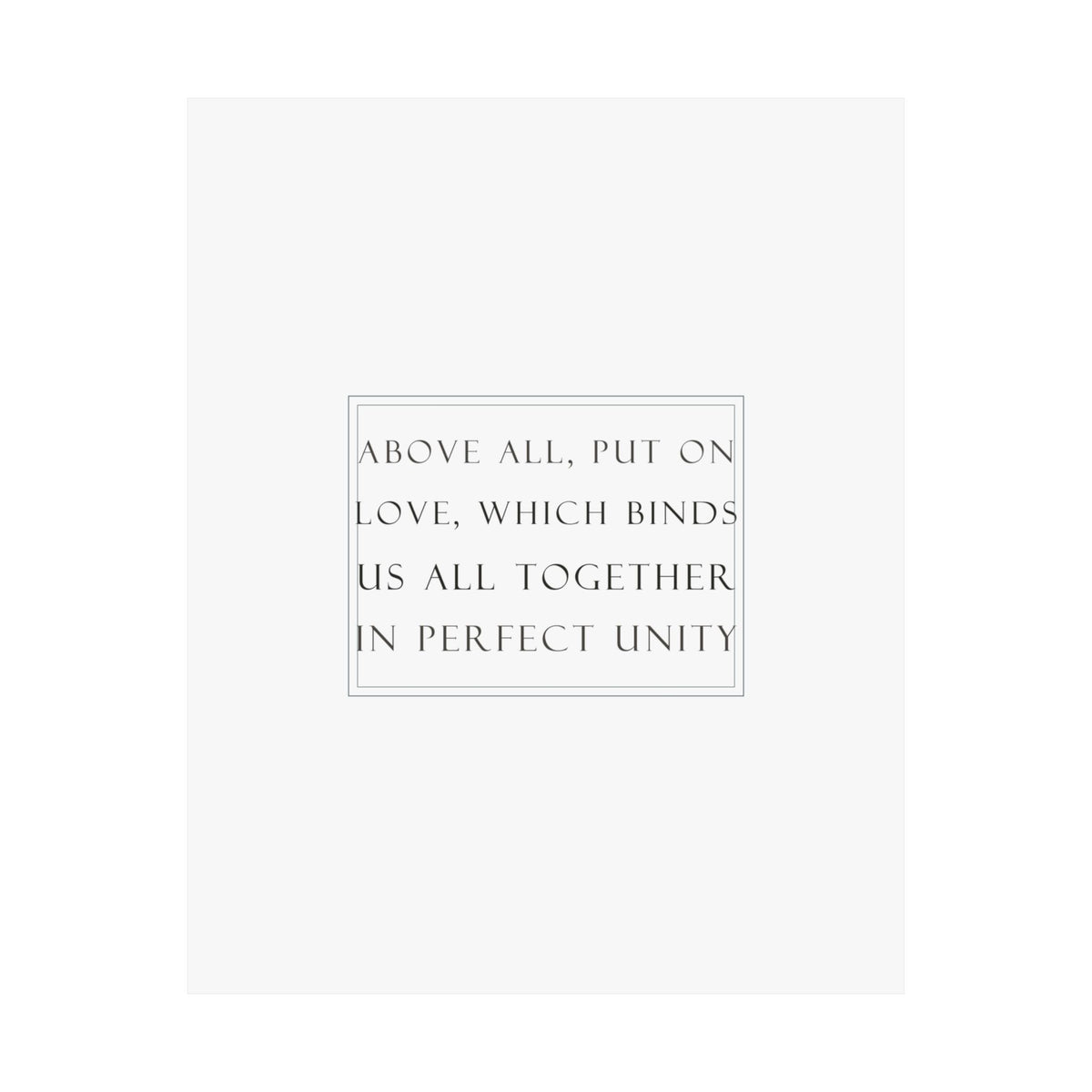 Bound Together in Love Bible Verse Wedding Art Print Poster