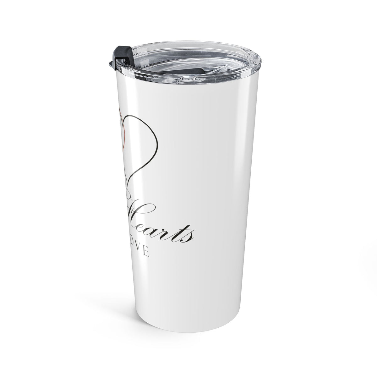 Two Hearts One Love 20oz Insulated Tumbler Wedding Gift