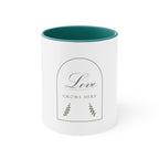 Botanical Arch Accent Mug Wedding Gift, Love Grows Here