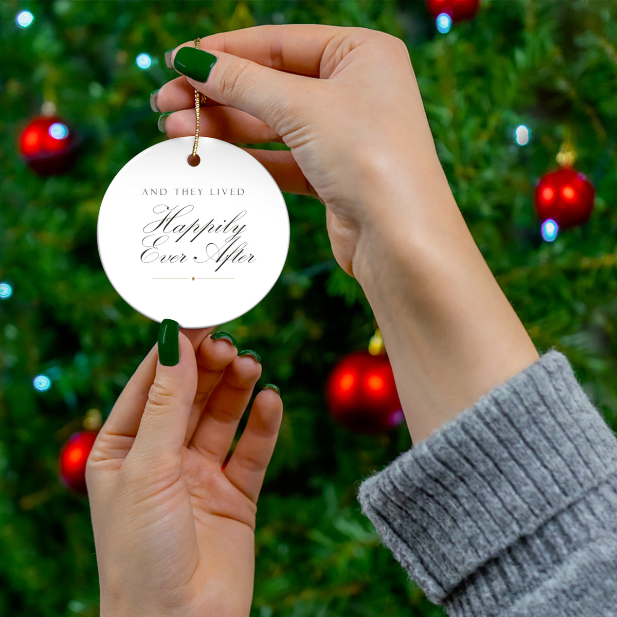 Happily Ever After Ceramic Ornament First Christmas Gift