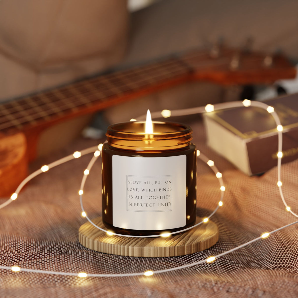 Bound Together in Love Bible Verse Soy Candle