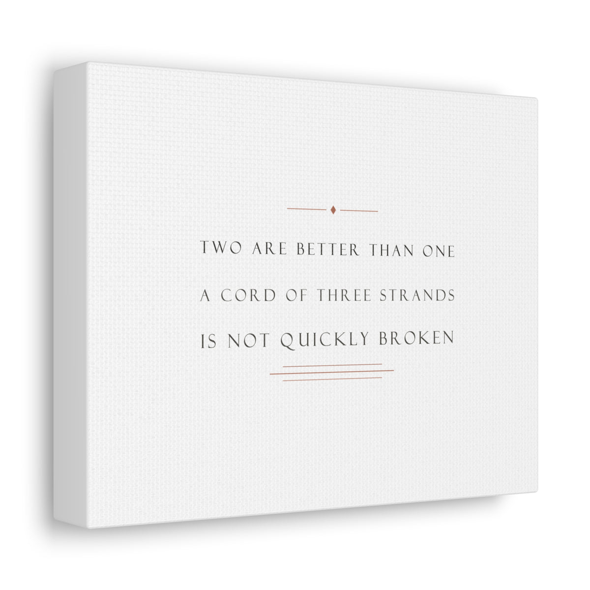 A Cord of Three Strands Bible Verse Wedding Stretched Canvas