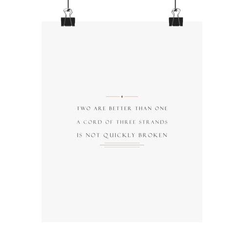 A Cord of Three Strands Bible Verse Wedding Art Print Poster
