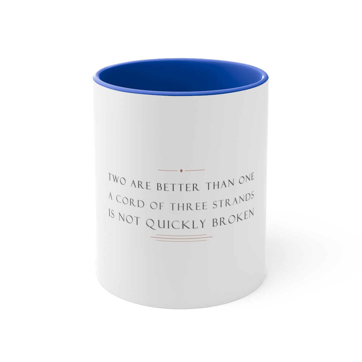 A Cord of Three Strands Bible Verse Wedding Accent Mug - personalized wedding gift