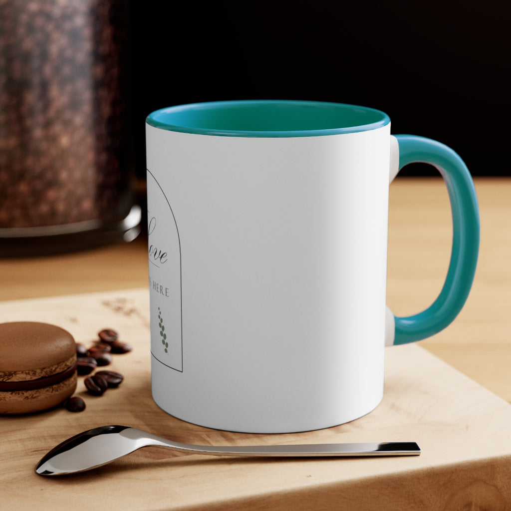 Botanical Arch Accent Mug Wedding Gift, Love Grows Here - personalized wedding gift