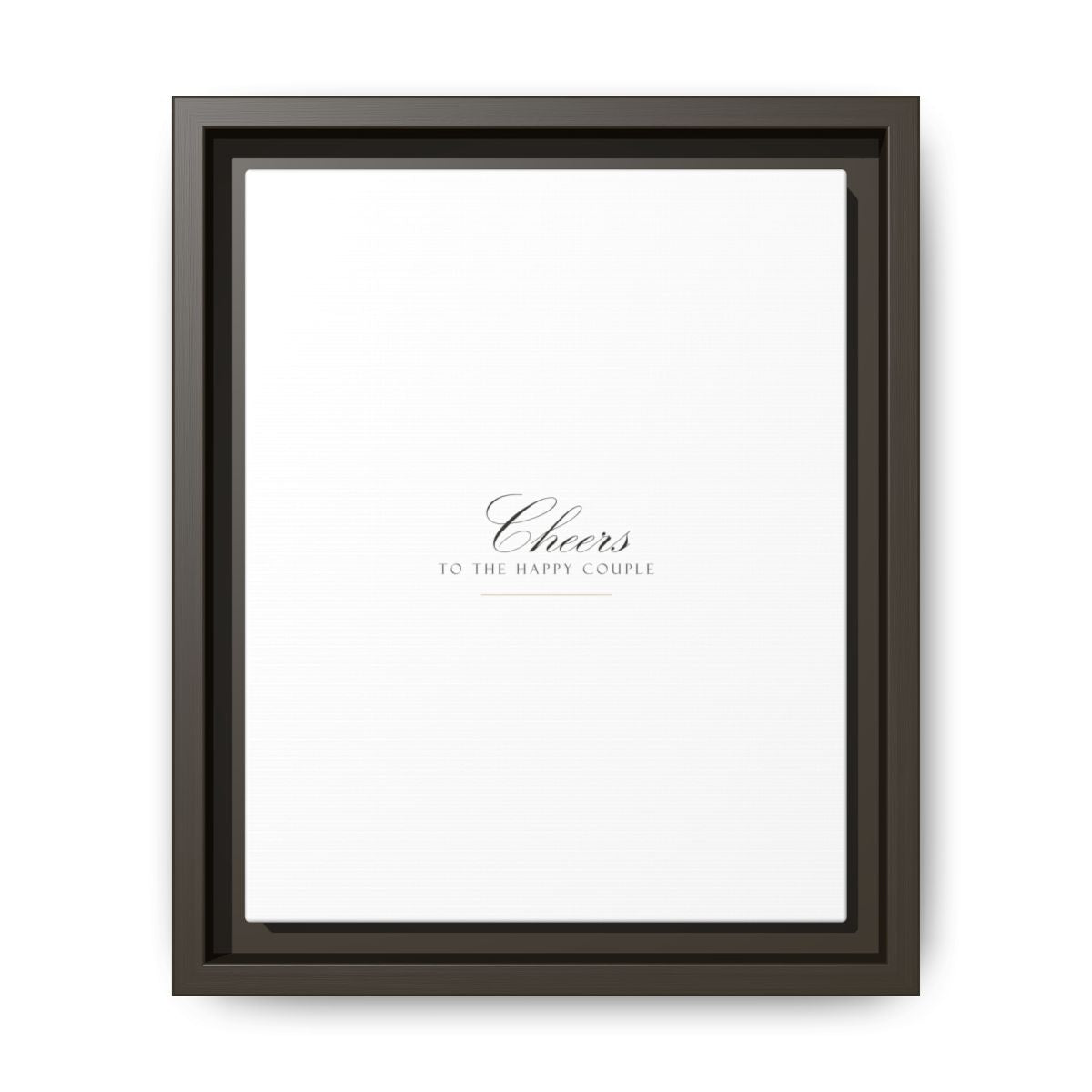 Cheers To The Happy Couple Framed Canvas Wedding Wall Art - personalized wedding gift
