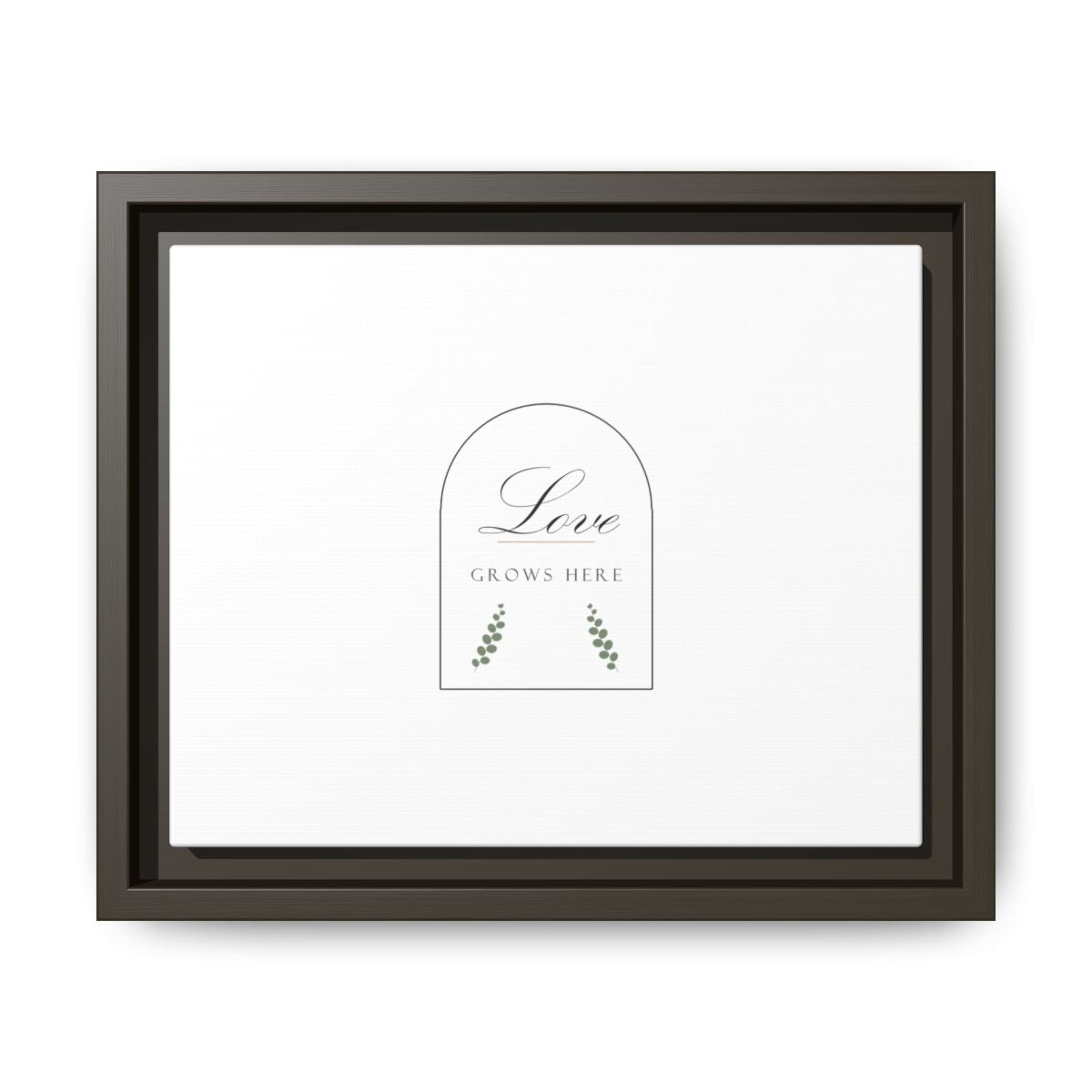 Love Grows Here Botanical Arch Framed Canvas Wedding Gift - personalized wedding gift