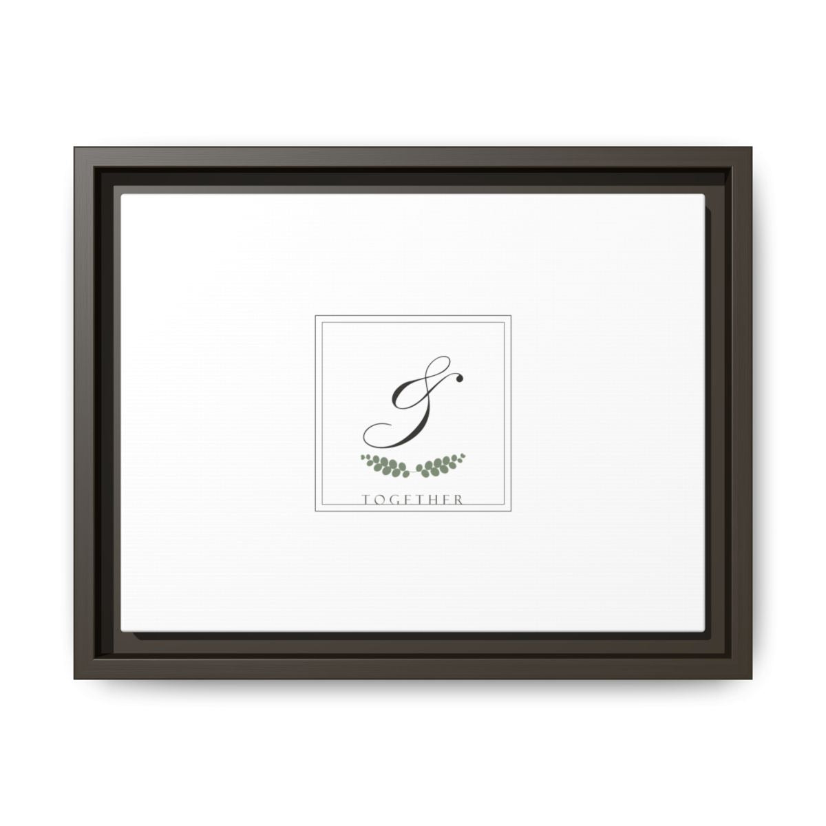 Modern Ampersand Wedding Gift Framed Canvas Wall Art Print - personalized wedding gift